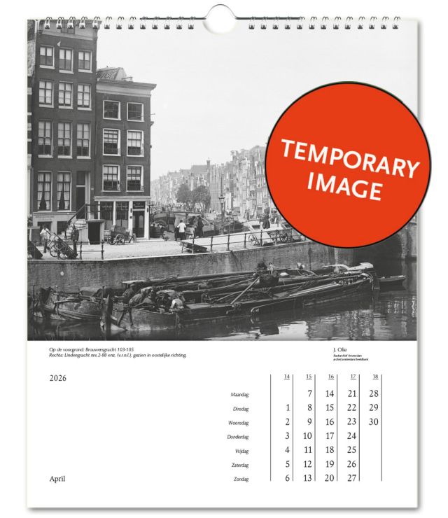Amsterdam rond 1900 kalender 2026, Jacob Olie