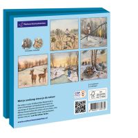 Kaartenmapje met env, vierkant: Dieren in de Winter, Dennis Meijering, Natuurmonumenten
