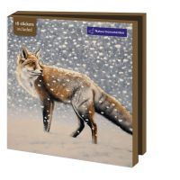 Kaartenmapje met env, vierkant: Dieren in de Sneeuw, Hans Bulder, Natuurmonumenten