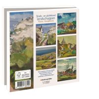 Kaartenmapje met env, vierkant: Stads- en platteland landschappen, Klaas Koopmans