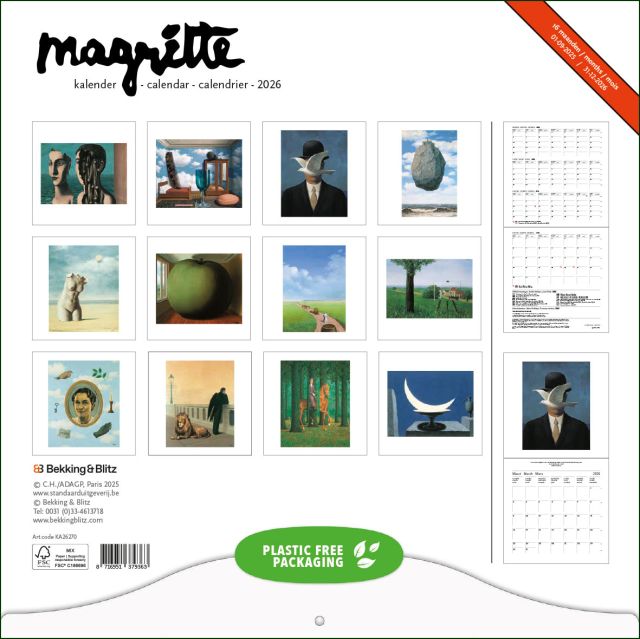 Magritte maandkalender 2026