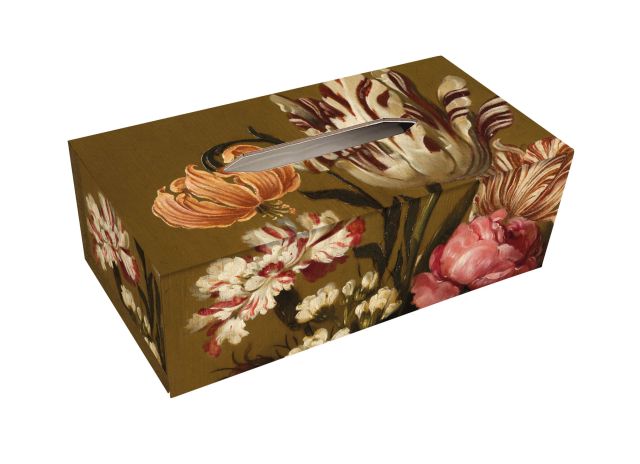 Tissuebox houder:  Bloem stil leven, Bollongier, Frans Hals Museum