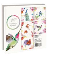 Kaartenmapje met env, vierkant: Colourful spring, Michelle Dujardin