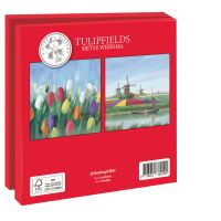 Kaartenmapje met env, vierkant: Tulipfields, Sietse Wiersma