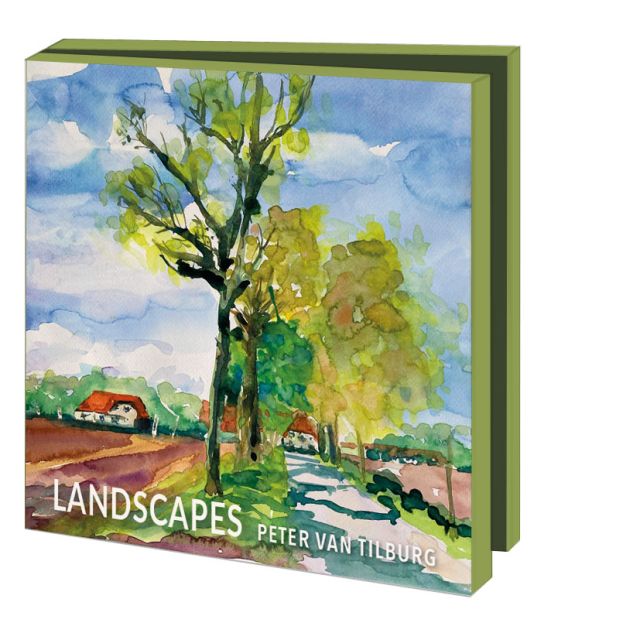 Kaartenmapje met env, vierkant: Landscapes, Peter van Tilburg