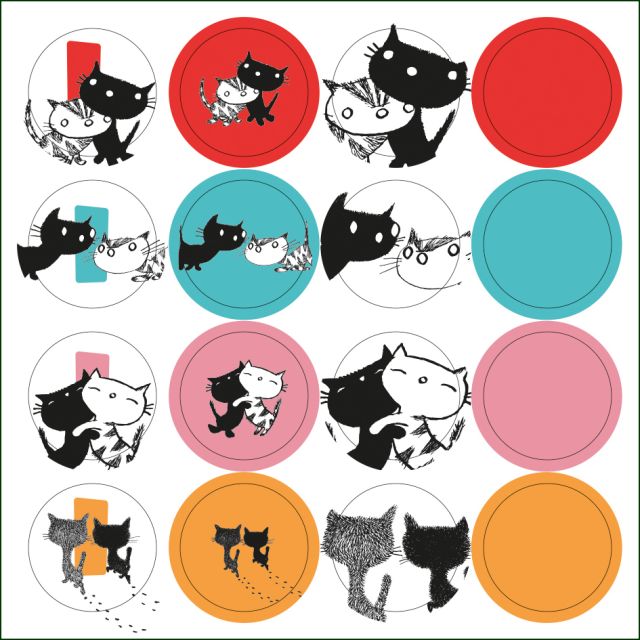 Kaartenmapje met env, vierkant: Pim & Pom, Fiep Westendorp