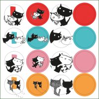 Kaartenmapje met env, vierkant: Pim & Pom, Fiep Westendorp