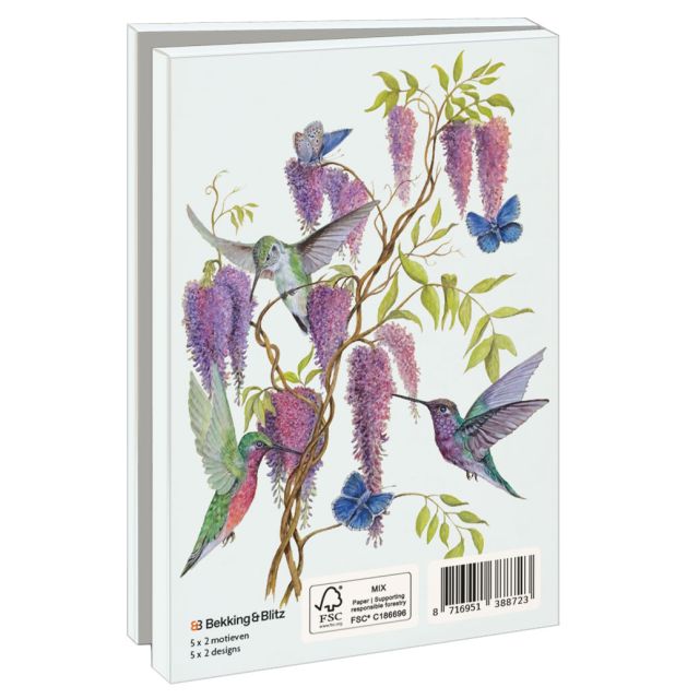 Kaartenmapje met env, klein: Birds & Flowers, Dennis Meijering