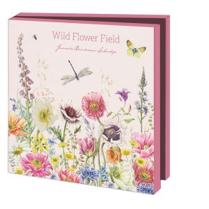 Kaartenmapje met env, vierkant: Wild Flower Field, Janneke Brinkman-Salentijn