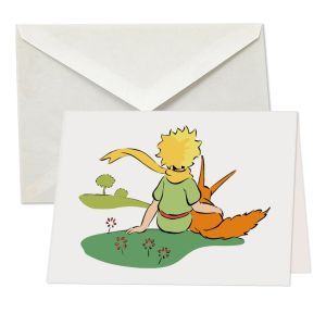 Hugs the fox sitting on the grass, The Little Prince