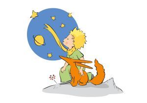 Hugs the fox sitting on the asteroid, The Little Prince