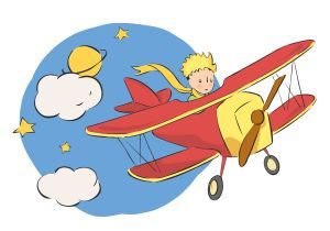 In a plane, The Little Prince