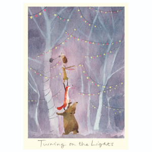 Turning on the lights Christmas card