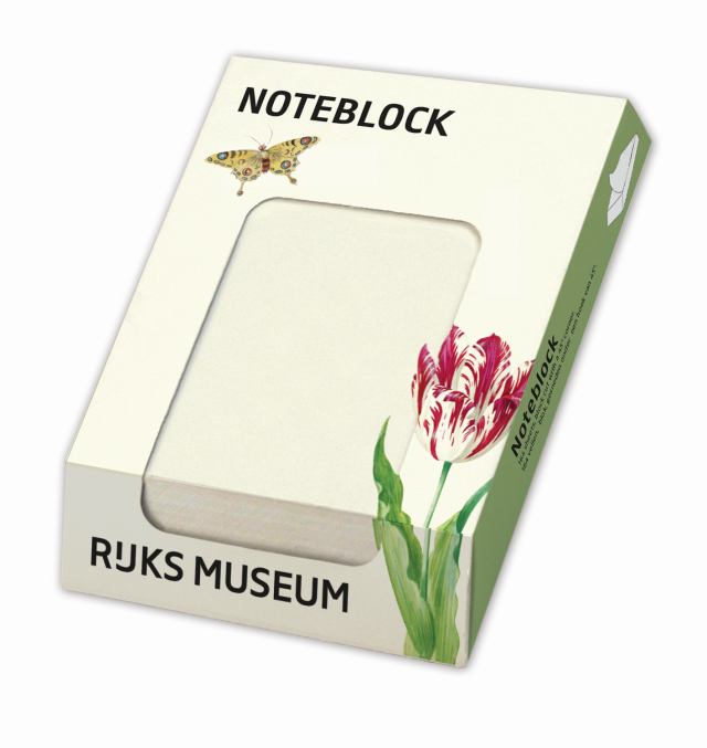 Memo blocnote: Twee Tulpen een schelp, Jacob Marrel, Rijksmuseum