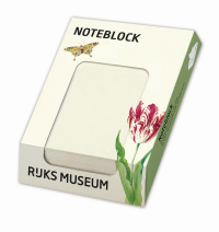 Memo blocnote: Twee Tulpen een schelp, Jacob Marrel, Rijksmuseum