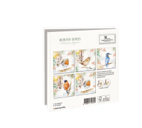 Kaartenmapje met env, vierkant: Winter Birds, Michelle Dujardin, Vogelbescherming