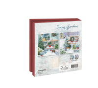 Kaartenmapje met env, vierkant: Snowy Gardens, Hazel Lincoln