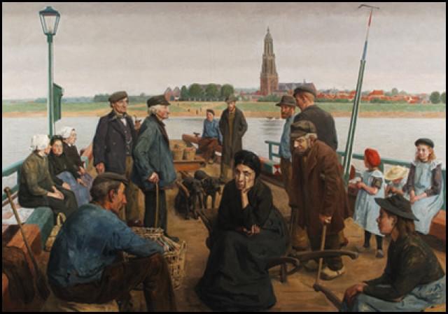 The ferry of Rhenen, Ferdinand Hart Nibbrig, Singer, Laren