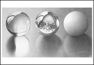Three spheres II, M.C. Escher