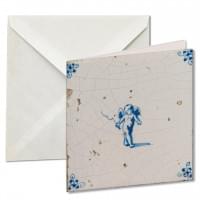 Kaartenmapje met env, vierkant: Angel Tiles, Ons' Lieve Heer Op Solder
