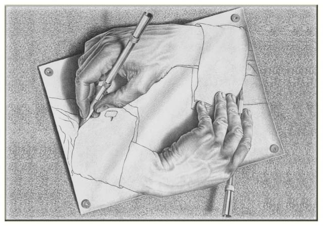 Drawing on sale hands escher