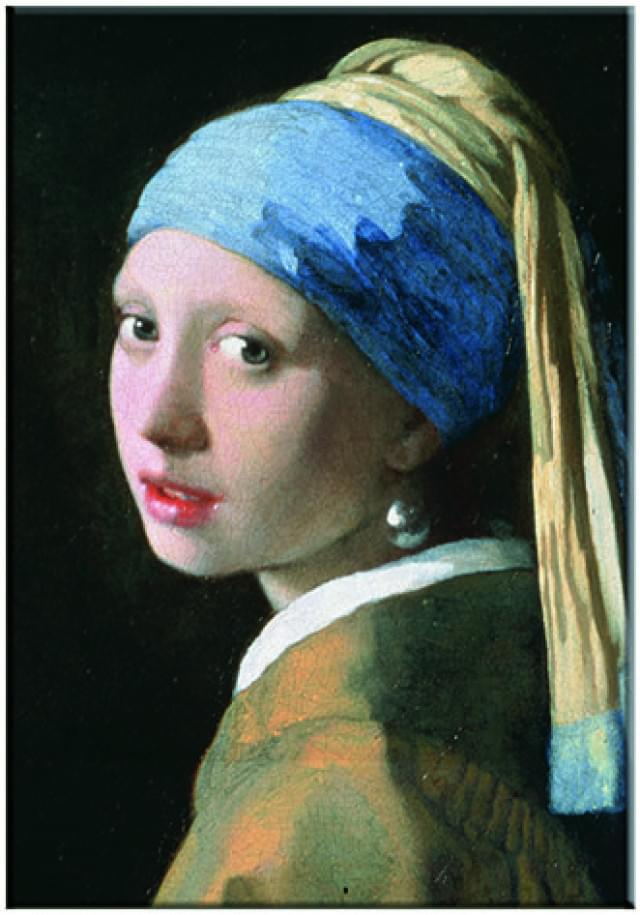 Koelkastmagneet: Meisje met de parel - Girl with the Pearl Earring, Johannes Vermeer, Mauritshuis
