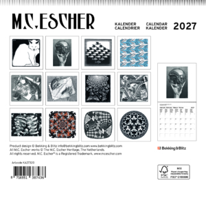 M.C. Escher mini maandkalender 2027
