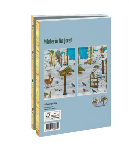 Kaartenmapje met env, groot: Winter in the forest, Christian Kaempf
