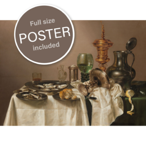 Puzzel (1.000 stukjes): Stilleven met vergulde bokaal, Willem Claesz Heda, Rijksmuseum Amsterdam