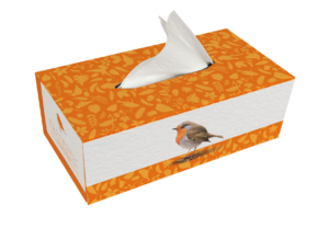 Tissuebox houder:  Drie vogels, Elwin van der Kolk, Vogelbescherming Nederland
