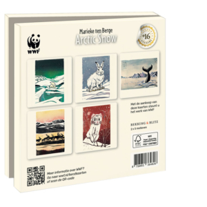 Kaartenmapje met env, vierkant: Arctic Snow, Marieke ten Berge, Wereld Natuurfonds