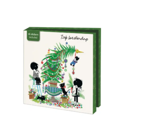 Kaartenmapje met env, vierkant: Kerst, Jip en Janneke, Fiep Westendorp