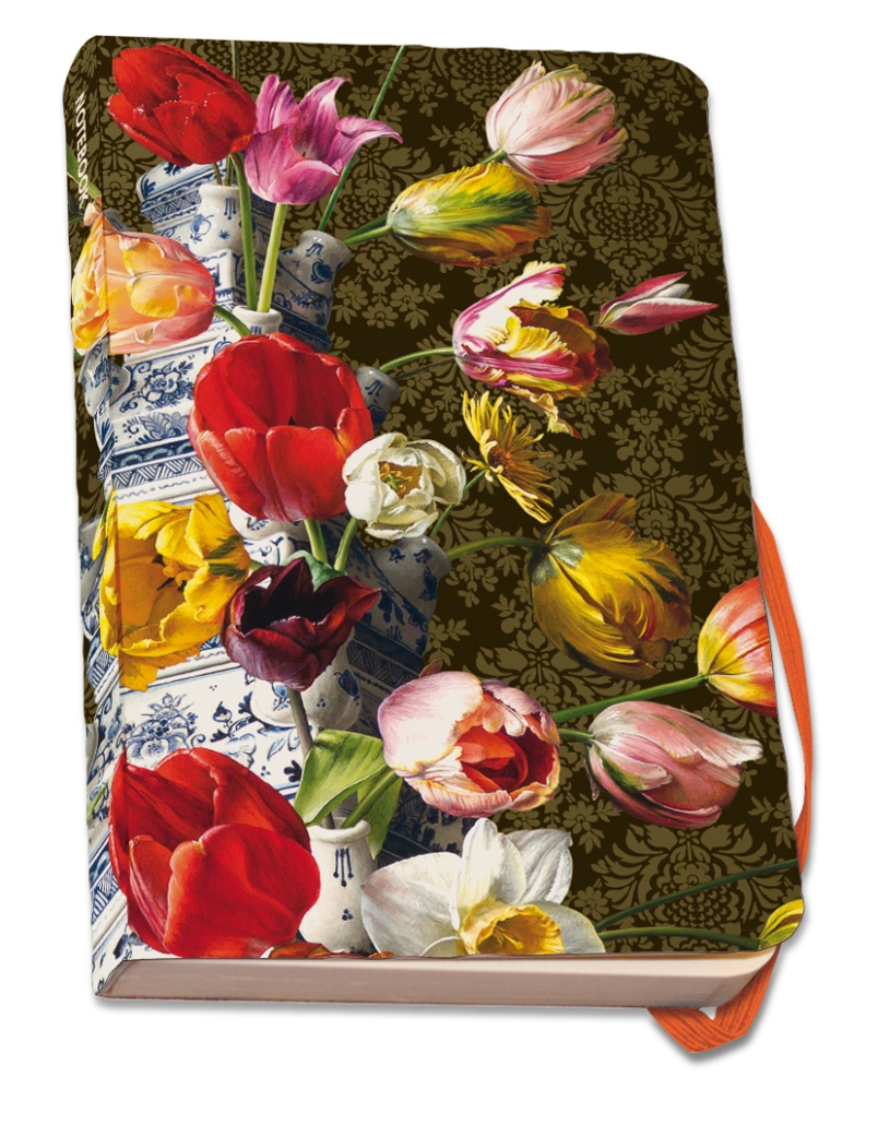 Notitieboek A6, zachte kaft: Bloemstilleven met Tulpenvaas, Roman Reisinger