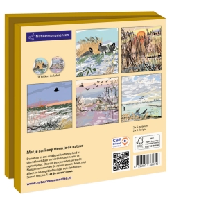 Kaartenmapje met env, vierkant: Winterlandschappen, Pia Sprong, Natuurmonumenten