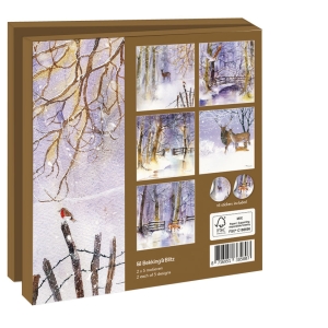 Kaartenmapje met env, vierkant: Snowy Forest, Rachel McNaughton