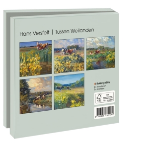 Kaartenmapje met env, vierkant: Tussen weilanden, Hans Versfelt