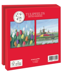 Kaartenmapje met env, vierkant: Tulipfields, Sietse Wiersma