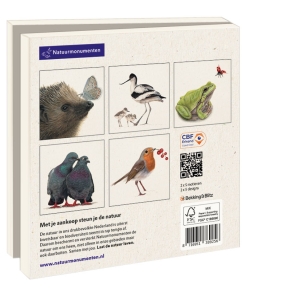 Kaartenmapje met env, vierkant: Laat de natuur leven, Lonneke Grimbergen, Natuurmonumenten