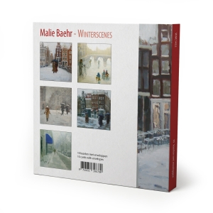 Kaartenmapje met env, vierkant: Winterscenes, Malie Baehr